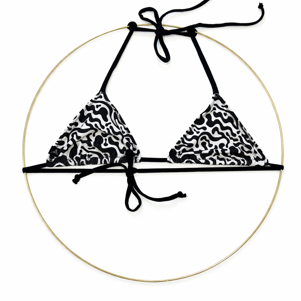 PSYCHO WAVES BIKINI TOP
