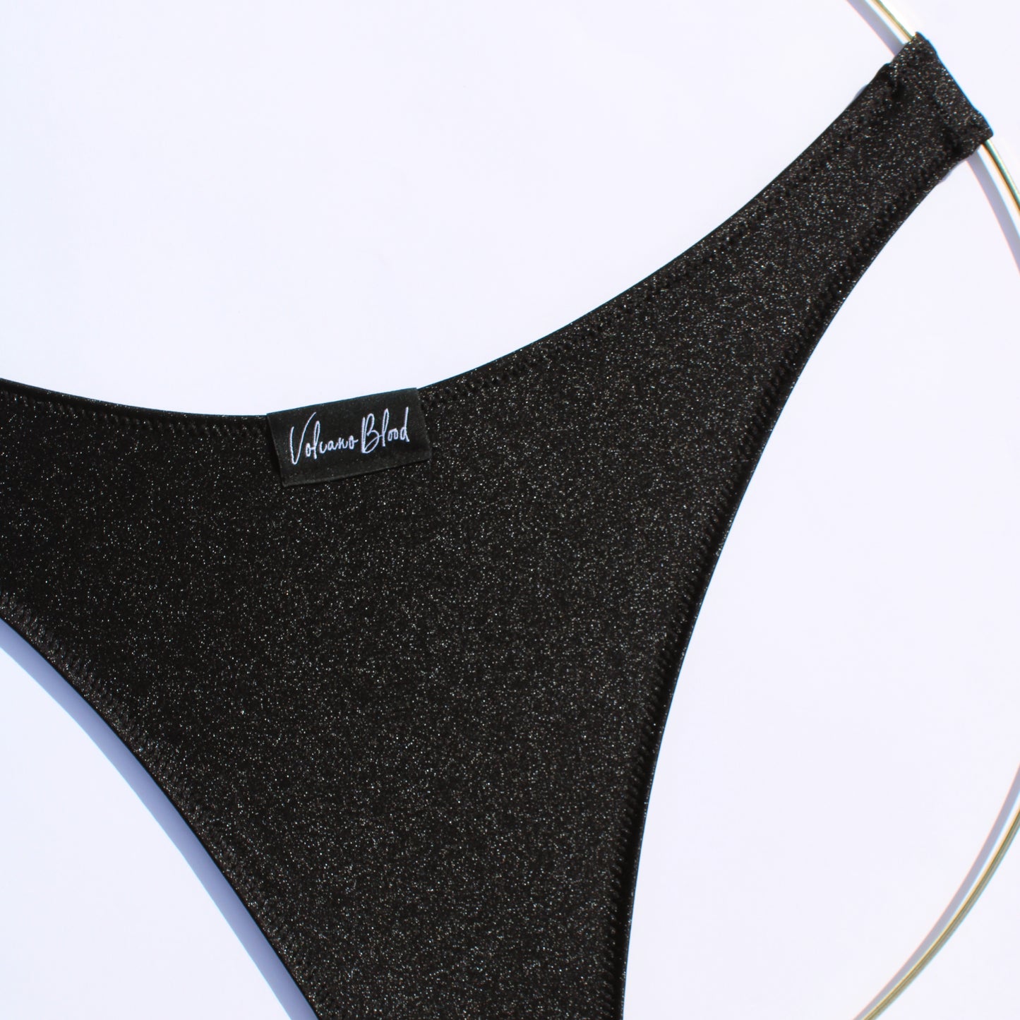 SHINY BLACK BIKINI BOTTOM (BRAGUITA)