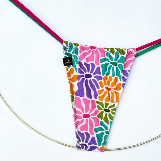 ABSTRACT FLOWERS BIKINI BOTTOM