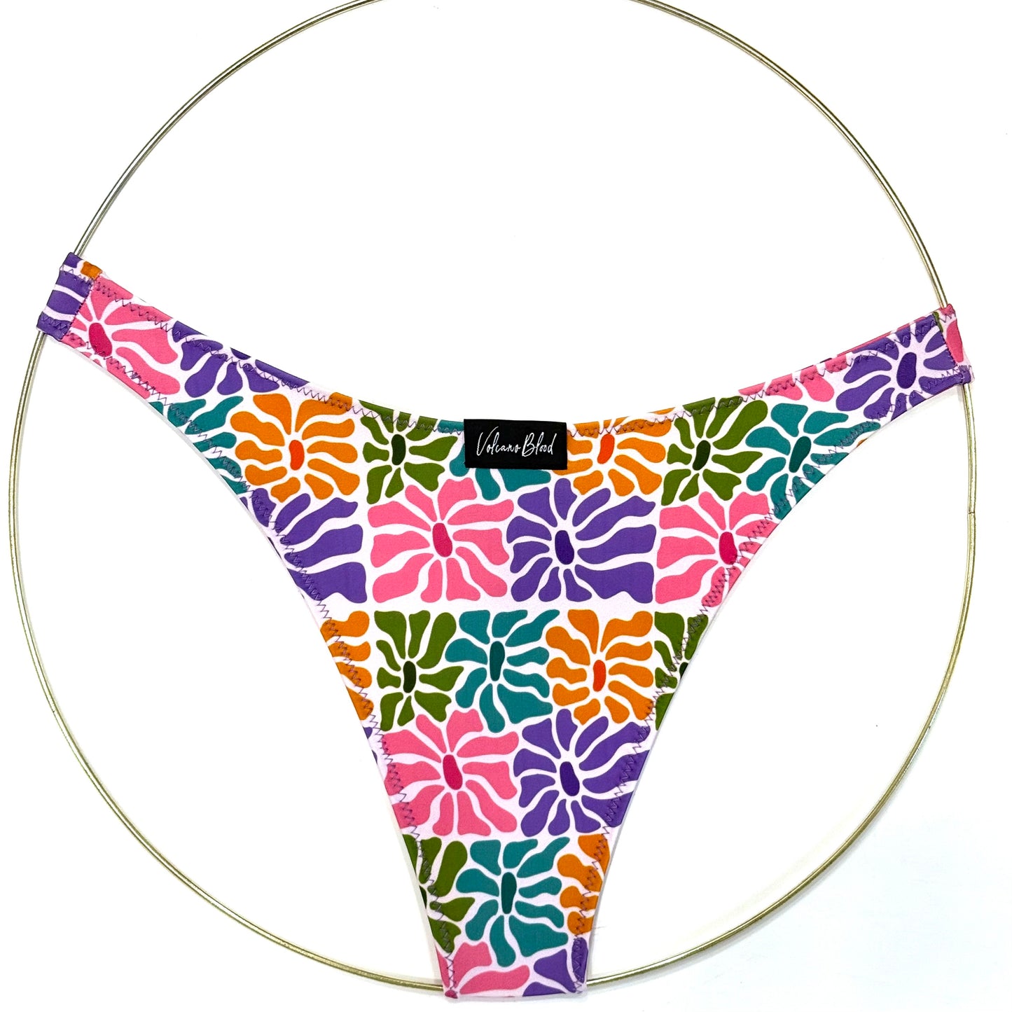 ABSTRACT FLOWERS BIKINI BOTTOM (BRAGUITA)