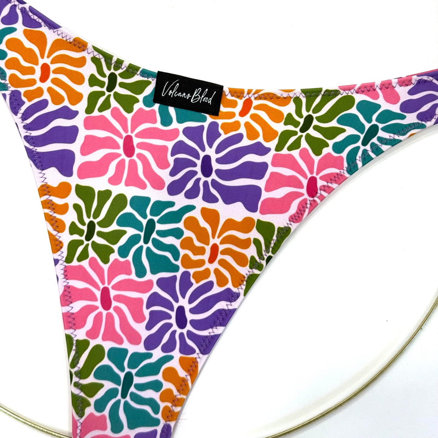 ABSTRACT FLOWERS BIKINI BOTTOM (BRAGUITA)