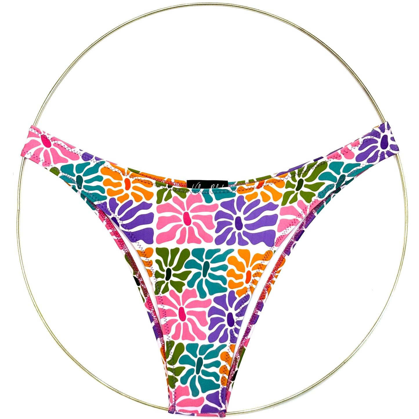 ABSTRACT FLOWERS BIKINI BOTTOM (BRAGUITA)