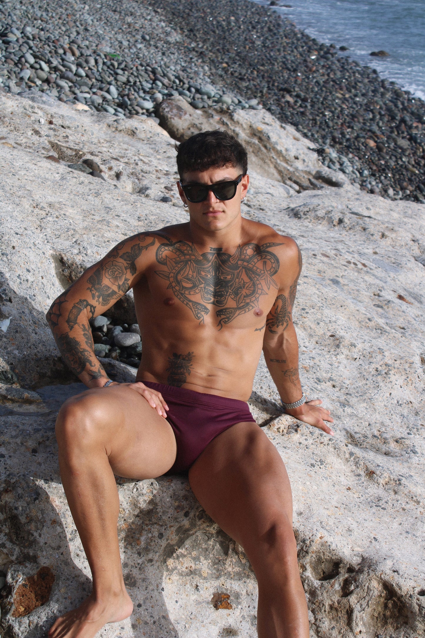 SWIMSUIT BRIEFS (BROWN)