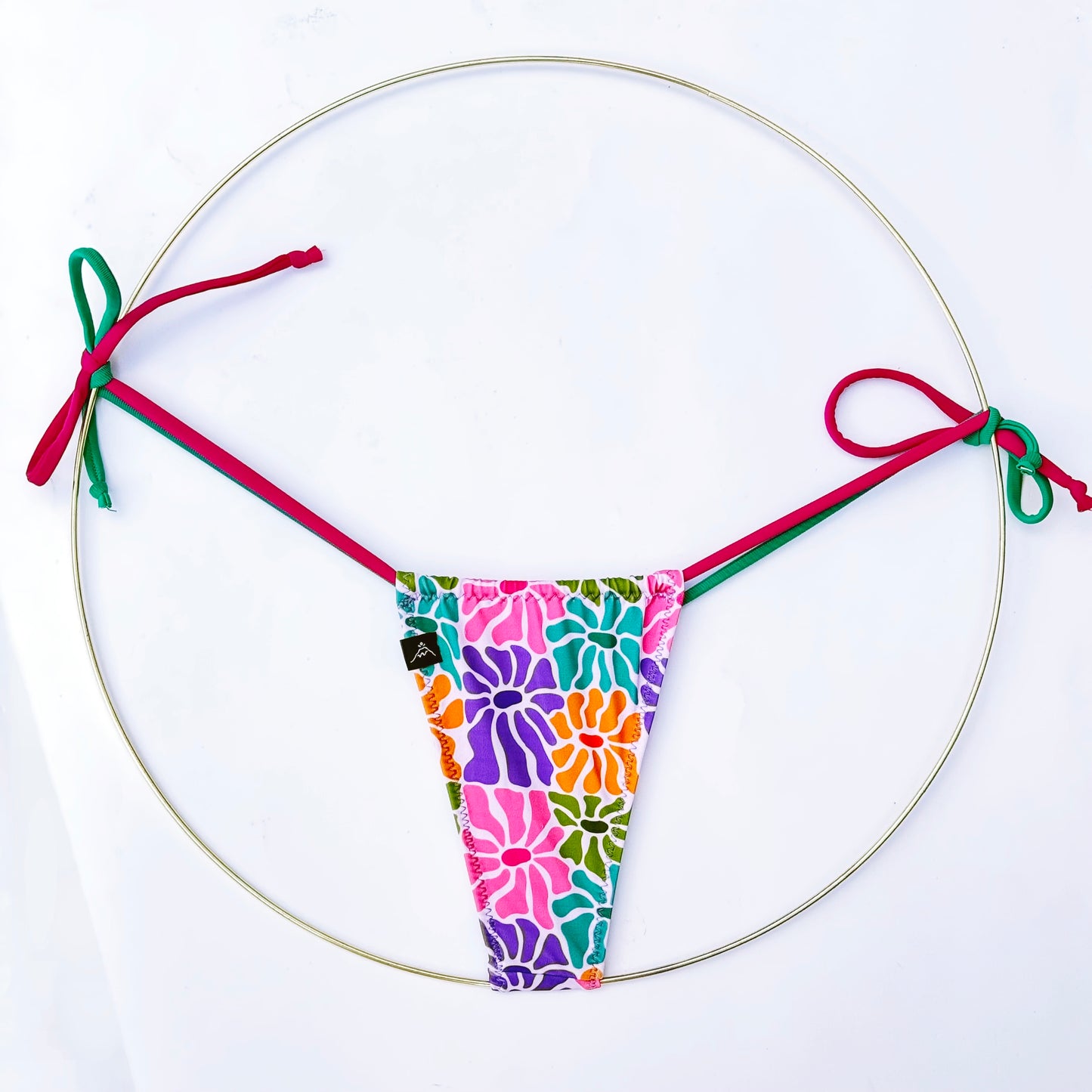 ABSTRACT FLOWERS BIKINI BOTTOM