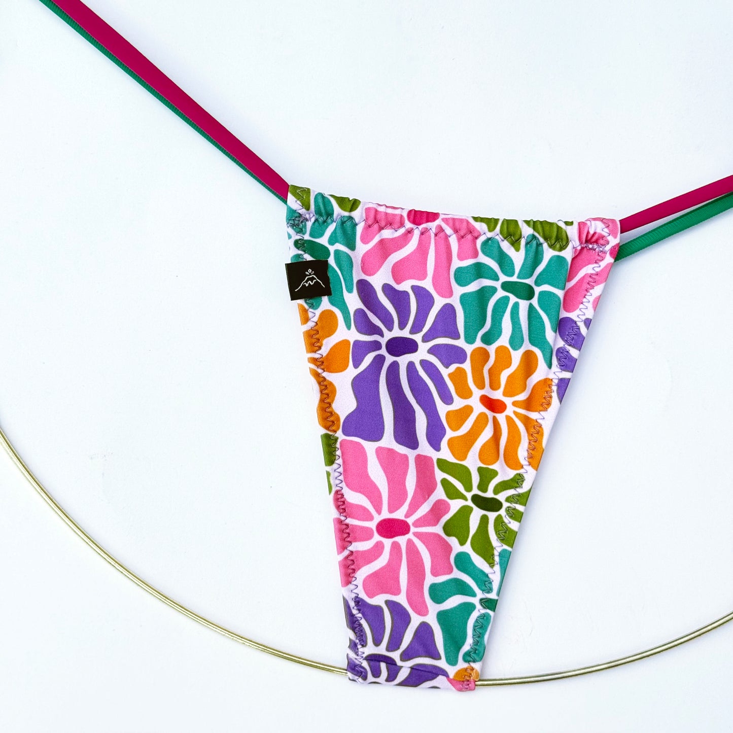 ABSTRACT FLOWERS BIKINI BOTTOM