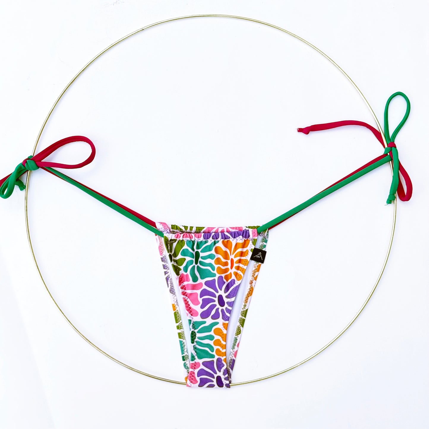 ABSTRACT FLOWERS BIKINI BOTTOM