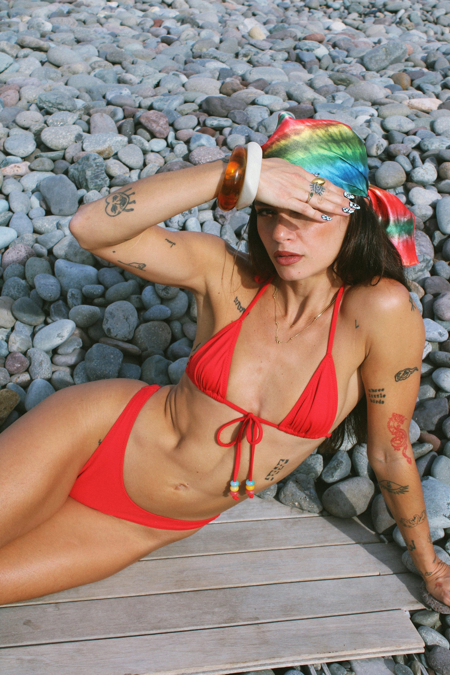 JAMAICA RED BIKINI BOTTOM - BRAGUITA (MORENA TROPICANA COLLECTION)