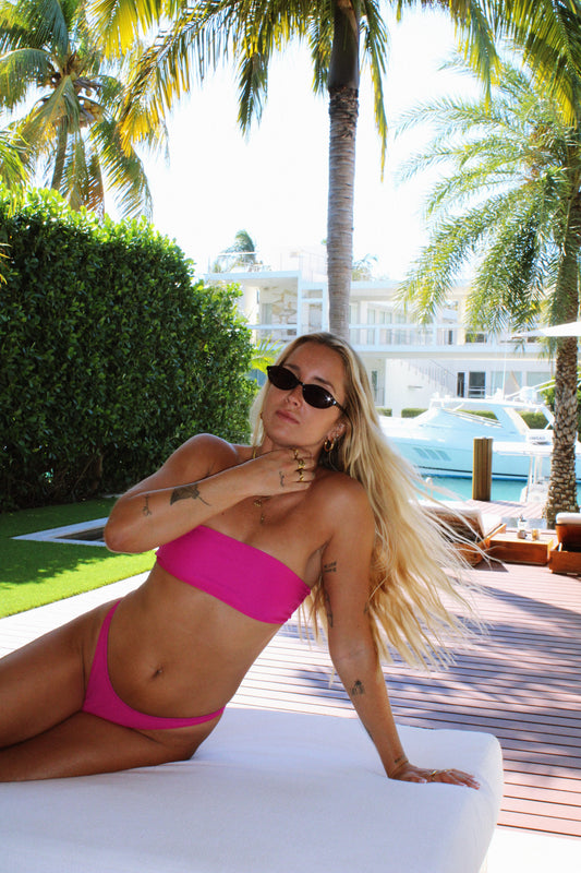 FUCHSIA LIGHT BIKINI TOP (MIAMI BABY COLLECTION)